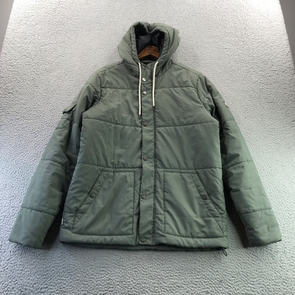 Vuori Jacket Mens Medium Gray Langley Hooded Insulated PrimaLoft Performance